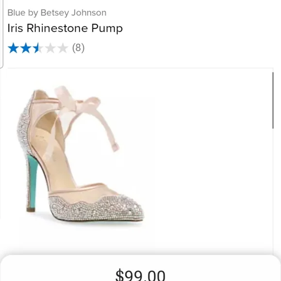 Betsey Johnson Silver Rhinestone Heels - Picture 2 of 11